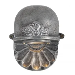 Casa Padrino Jugendstil Hofleuchte 14 x 8 x H. 17 cm - Silber - Nostalgische Wetterfeste Außenleuchte