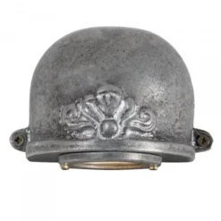 Casa Padrino Jugendstil Hofleuchte 11 x 7 x H. 9 cm - Silber - Nostalgische Wetterfeste Außenleuchte