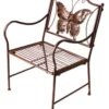 Casa Padrino Jugendstil Kinder Gartenstuhl aus Eisen in Braun 43 x 39 x H. 67 cm