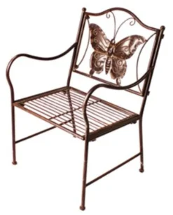 Casa Padrino Jugendstil Kinder Gartenstuhl aus Eisen in Braun 43 x 39 x H. 67 cm
