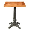 Casa Padrino Jugendstil Luxus Tisch / Beistelltisch Teak Holz / Eisen 60 x 60 x H74 cm - Cafe Restaurant Möbel