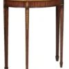 Casa Padrino Jugendstil Mahagoni Konsole Braun / Gold 81 x 35 x H. 83 cm - Luxus Jugendstil Konsolentisch