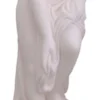 Casa Padrino Jugendstil Marmor Skulptur Frau auf Säule Weiß H. 120 cm