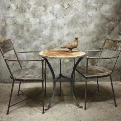 Casa Padrino Jugendstil Metall Garten Set - Nostalgische Garten Möbel