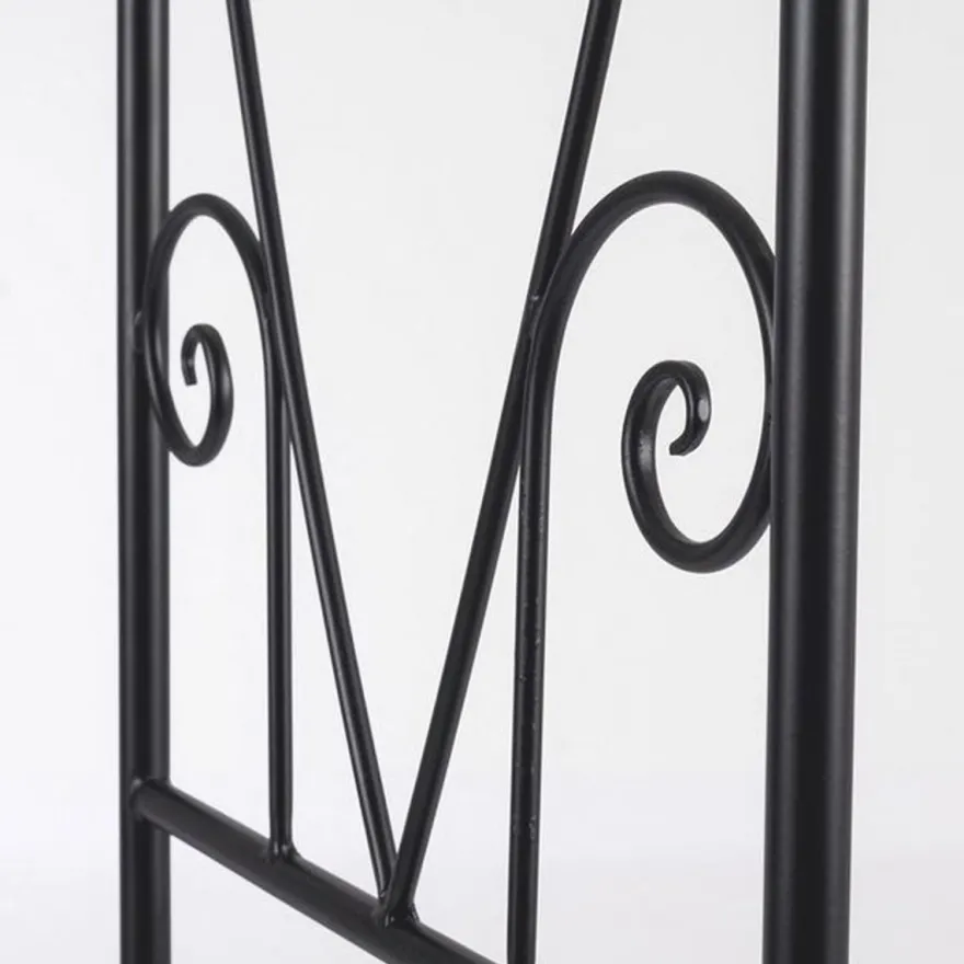 Casa Padrino Jugendstil Rosenbogen Schwarz H. 210 cm - Garten Deko Accessoires