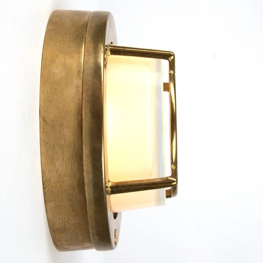 Casa Padrino Jugendstil Schiffslampe 14 x 7 cm - Bronze - Nostalgische Wetterfeste Außenleuchte
