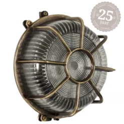 Casa Padrino Jugendstil Schiffslampe 20 x 12 x H. 20 cm - Bronze - Nostalgische Wetterfeste Außenleuchte