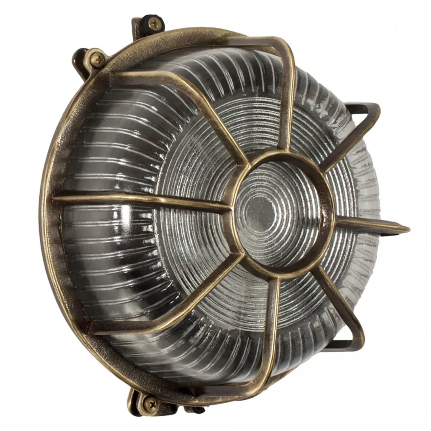 Casa Padrino Jugendstil Schiffslampe 20 x 12 x H. 20 cm - Bronze - Nostalgische Wetterfeste Außenleuchte
