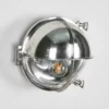 Casa Padrino Jugendstil Schiffslampe 22 x 17 x H. 22 cm - Silber - Nostalgische Wetterfeste Außenleuchte