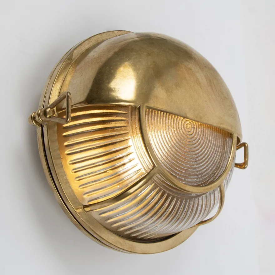 Casa Padrino Jugendstil Schiffslampe 20 x 11 x H. 18 cm - Verschiedene Farben - Nostalgische Wetterfeste Außenleuchte