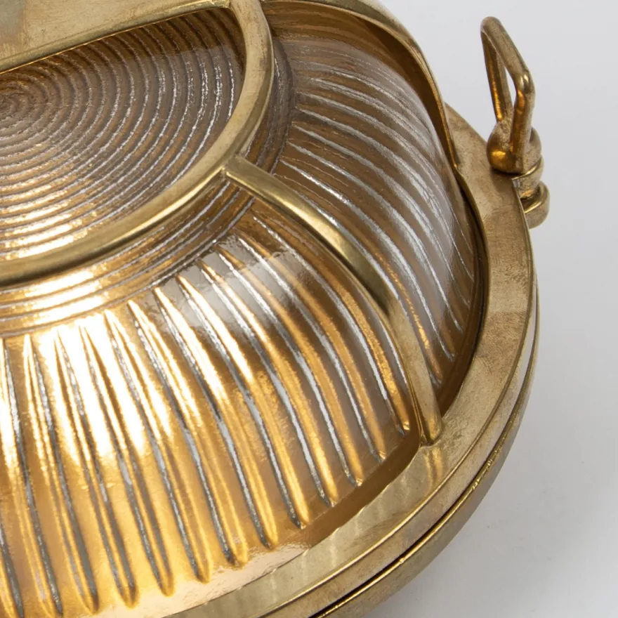 Casa Padrino Jugendstil Schiffslampe 20 x 11 x H. 18 cm - Verschiedene Farben - Nostalgische Wetterfeste Außenleuchte