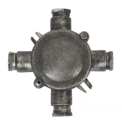 Casa Padrino Jugendstil Schiffslampe 13 x 4 x H. 13 cm - Grau - Nostalgische Wetterfeste Außenleuchte