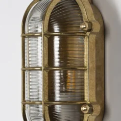 Casa Padrino Jugendstil Schiffslampe 12 x 12 x H. 20 cm - Nickel - Nostalgische Wetterfeste Außenleuchte