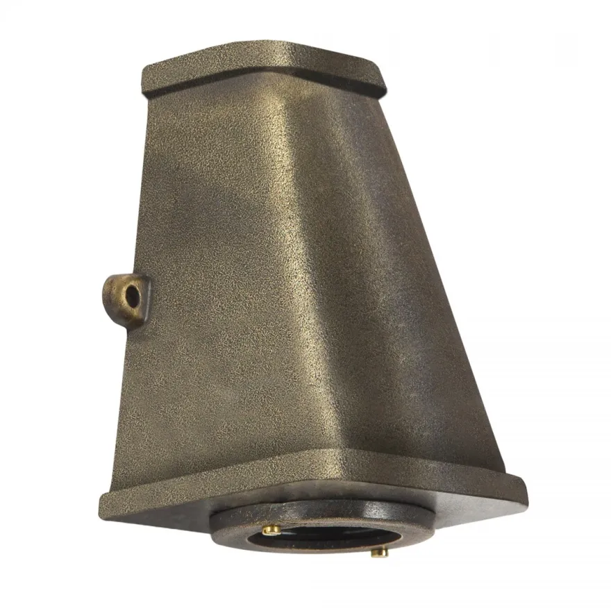 Casa Padrino Jugendstil Schiffslampe 10 x 10 x H. 14 cm - Bronze - Nostalgische Wetterfeste Außenleuchte