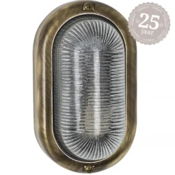 Casa Padrino Jugendstil Schiffslampe 12 x 8 x H. 20 cm - Bronze - Nostalgische Wetterfeste Außenleuchte