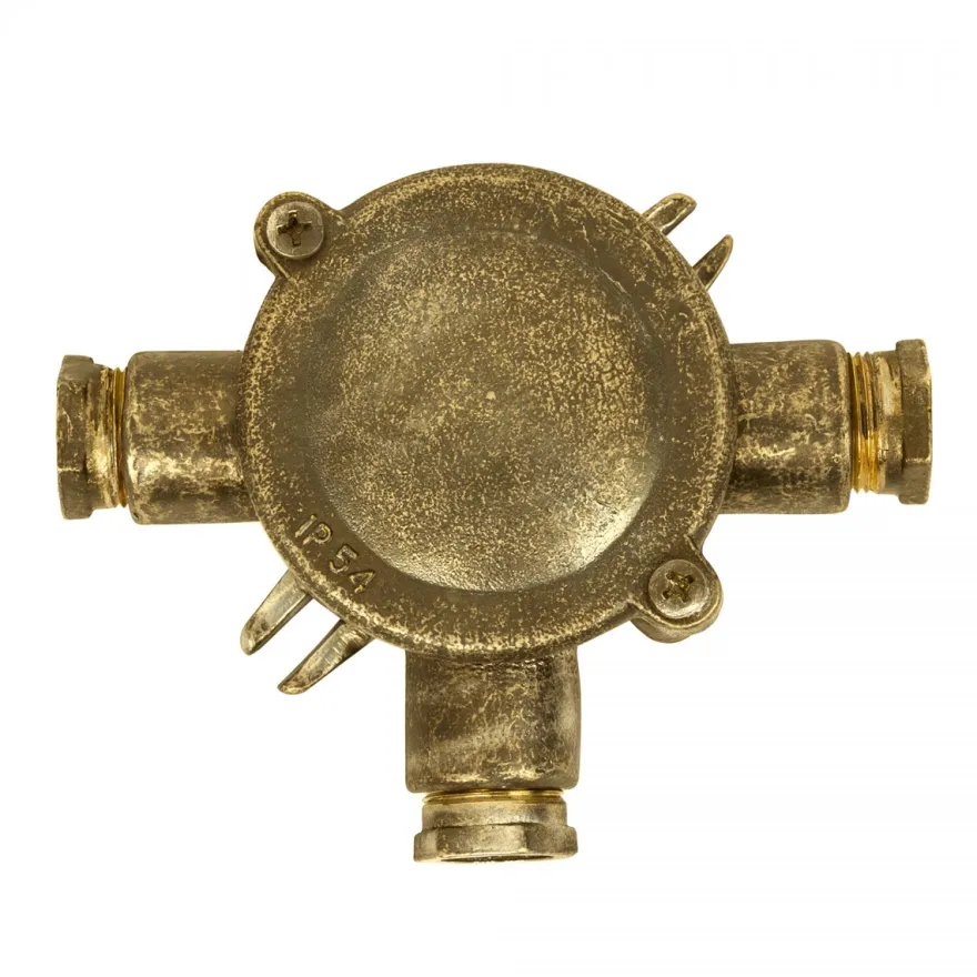 Casa Padrino Jugendstil Schiffslampe 13 x 4 x H. 11 cm - Kupfer - Nostalgische Wetterfeste Außenleuchte