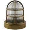 Casa Padrino Jugendstil Schiffslampe 14 x H. 18 cm - Bronze - Nostalgische Wetterfeste Außenleuchte