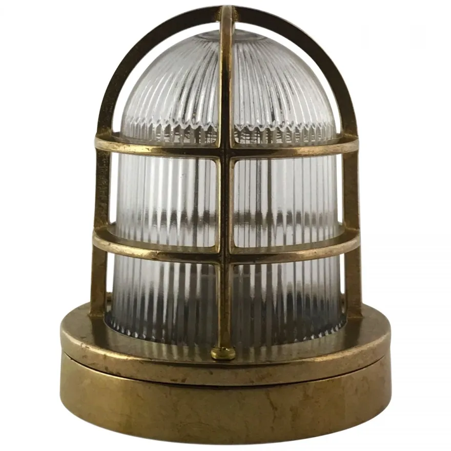 Casa Padrino Jugendstil Schiffslampe 14 x H. 18 cm - Bronze - Nostalgische Wetterfeste Außenleuchte