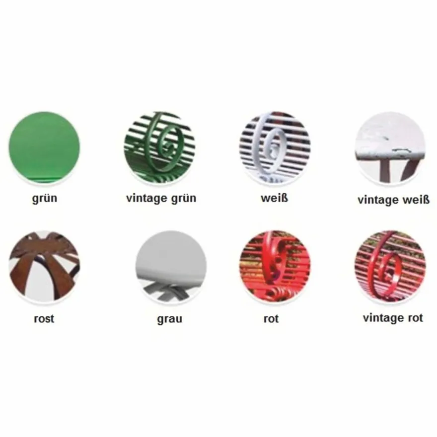 Casa Padrino Jugendstil Schmiedeeisen Gartenstuhl Rot H. 114 cm - Nostalgische Garten Möbel