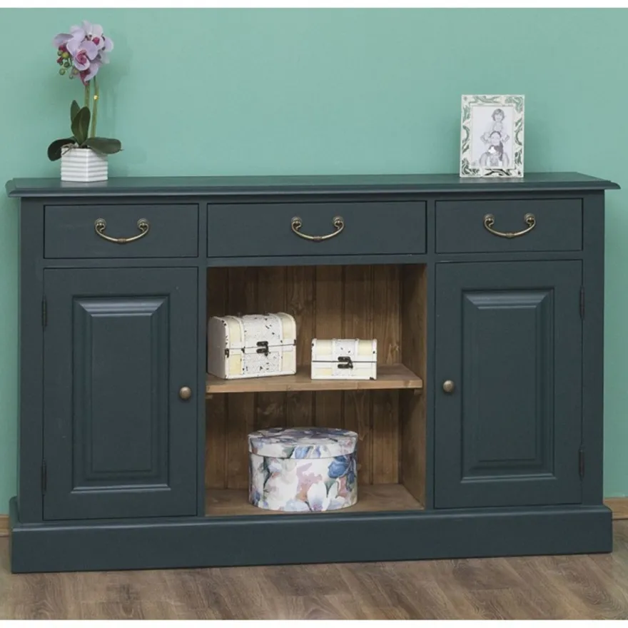 Casa Padrino Jugendstil Sideboard mit Regalfächern - Dielen Schrank Kommode Landhaus Stil