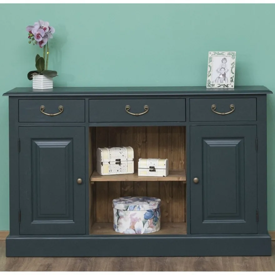 Casa Padrino Jugendstil Sideboard mit Regalfächern - Dielen Schrank Kommode Landhaus Stil