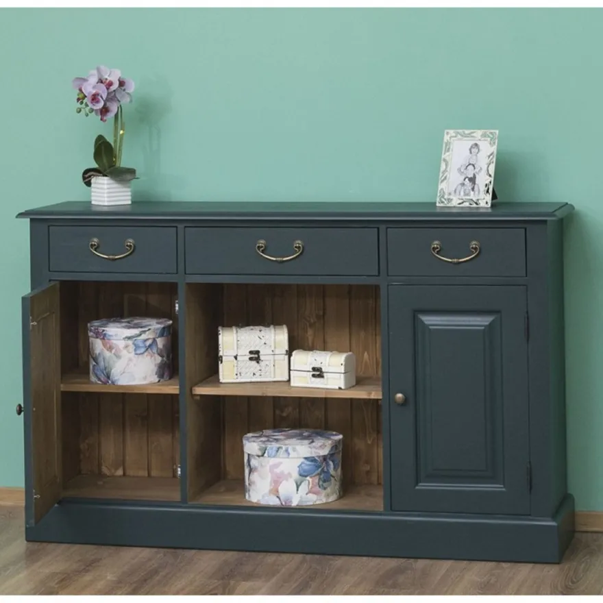 Casa Padrino Jugendstil Sideboard mit Regalfächern - Dielen Schrank Kommode Landhaus Stil