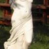 Casa Padrino Jugendstil Skulptur Jungfrau Ø 47 x H. 130 cm - Prunkvolle Gartendeko - Special!