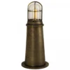 Casa Padrino Jugendstil Sockelleuchte 19 x 19 x H. 45 cm - Bronze - Nostalgische Wetterfeste Außenleuchte