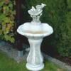 Casa Padrino Jugendstil Springbrunnen Weiß / Grau H. 111 cm - Eleganter Gartenbrunnen