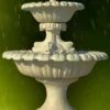 Casa Padrino Jugendstil Springbrunnen Grau Ø 153 x H. 261 cm - Prunkvoller Gartenbrunnen - Gartendeko Brunnen - Barock & Jugendstil Garten Deko Accessoires