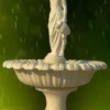 Casa Padrino Jugendstil Springbrunnen Dame mit Krügen Grau Ø 153 x H. 251 cm - Prunkvoller Gartenbrunnen - Gartendeko Brunnen - Barock & Jugendstil Garten Deko Accessoires