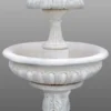 Casa Padrino Jugendstil Springbrunnen mit dekorativen Tauben Weiß Ø 96 x H. 175 cm - Barock & Jugendstil Gartenbrunnen