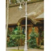 Casa Padrino Jugendstil Straßenlaterne / Gartenlaterne Weiß - Außenbeleuchtung