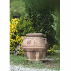 Casa Padrino Jugendstil Terrakotta Blumentopf Beige H. 95 cm - Made in Italy