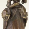 Casa Padrino Jugendstil Tischglocke Dame Bronze / Gold 4,1 x 3,9 x H. 10,6 cm - Tischklingel Service Glocke - Hotel & Gastronomie Accessoires