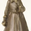 Casa Padrino Jugendstil Tischglocke Gentleman Bronze / Gold 5,5 x 5,5 x H. 9,9 cm - Tischklingel Service Glocke - Hotel & Gastronomie Accessoires