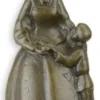 Casa Padrino Jugendstil Tischglocke Frau mit Kind Bronzefarben Ø 3,9 x H. 6,9 cm - Tischklingel Service Glocke aus Bronze - Hotel & Gastronomie Accessoires