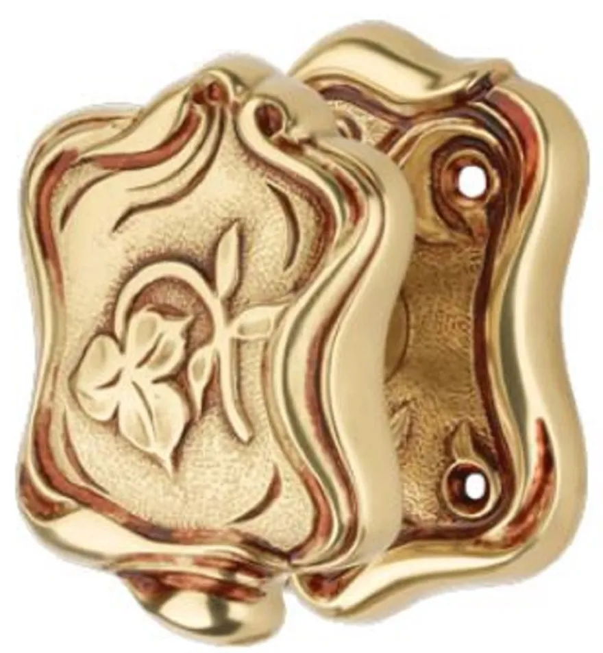 Casa Padrino Jugendstil Türknauf Set Französisches Gold 6,6 x 8,5 cm - Elegante Messing Türgriffe - Barock & Jugendstil Deko Accessoires
