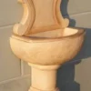 Casa Padrino Jugendstil Wandbrunnen Beige 51 x 36 x H. 136 cm - Eleganter Gartenbrunnen - Gartendeko Stein Brunnen - Barock & Jugendstil Garten Deko Accessoires