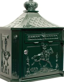 Casa Padrino Jugendstil Wandbriefkasten 41 x 20 x H. 50 cm - Verschiedene Farben - Wetterfester Briefkasten