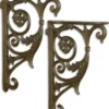 Casa Padrino Jugendstil Wandhalter Set Antik Braun 18 x H. 26,6 cm - Barock & Jugendstil Wanddeko Accessoires