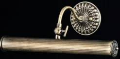 Casa Padrino Jugendstil Wandleuchte in Bronze, 34 x H 12 cm, massive Wandlampe für ein elegantes Wohnambiente