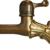 Casa Padrino Jugendstil Wandbrunnen Grau / Antik Messing H. 122 cm