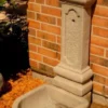 Casa Padrino Jugendstil Wandbrunnen Grau H. 122 cm - Prunkvoller Gartenbrunnen - Gartendeko Stein Brunnen - Barock & Jugendstil Garten Deko Accessoires