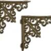 Casa Padrino Jugendstil Wandhalter Set Antik Braun 14 x H. 14 cm - Barock & Jugendstil Wanddeko Accessoires