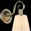 Casa Padrino Jugendstil Wandlampe in Silbergold und Weiß 14 x 24 x H. 27 cm - Art Deko Leuchte