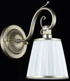 Casa Padrino Jugendstil Wandlampe in Silbergold und Weiß 14 x 24 x H. 27 cm - Art Deko Leuchte