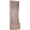 Casa Padrino Jugendstil Wand Garderobe mit Ablage und Schrankfach - Landhaus Stil Garderobenschrank
