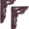 Casa Padrino Jugendstil Wandhalter Set Antik Rotbraun 14,7 x H. 19,4 cm - Barock & Jugendstil Wanddeko Accessoires