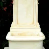 Casa Padrino Jugendstil Wandbrunnen Weiß / Beige H. 113 cm - Prunkvoller Gartenbrunnen - Gartendeko Stein Brunnen - Barock & Jugendstil Garten Deko Accessoires